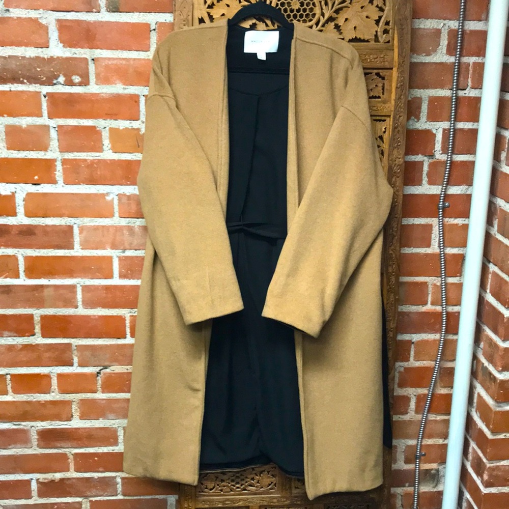 Amour Vert Recycled Wool Blend Open Front Belted … - image 6